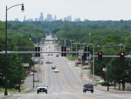 View from Independence to Kansas City